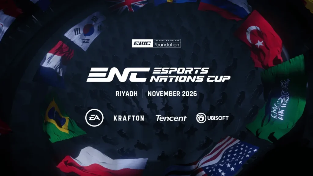 Esports Nations Cup 2026 announcement artwork, Riyadh, November 2026
