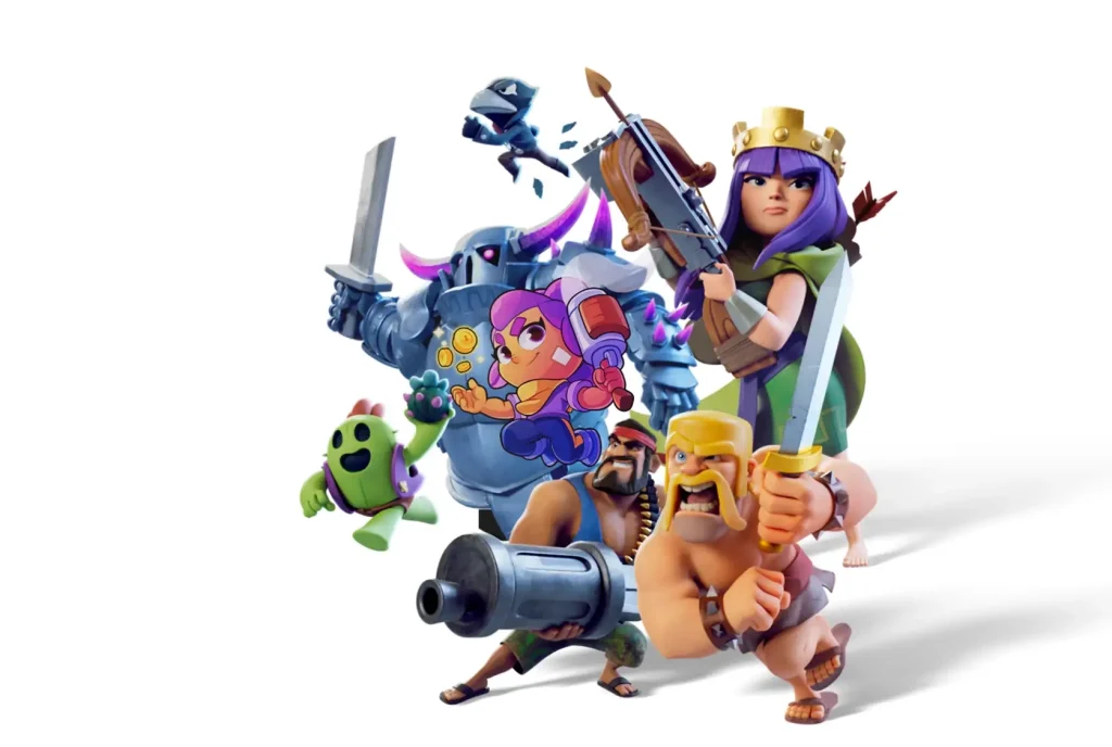 Characters from Clash of Clans, Clash Royale and Brawl Stars, the games behind Supercell’s Africa developer grants