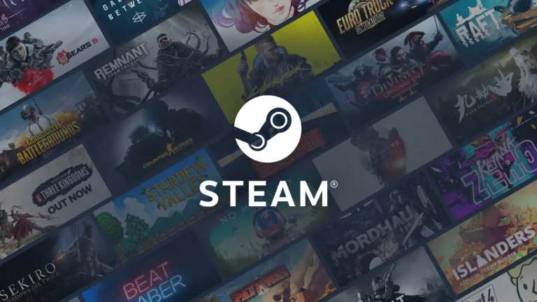Steam storefront showing a grid of game artwork