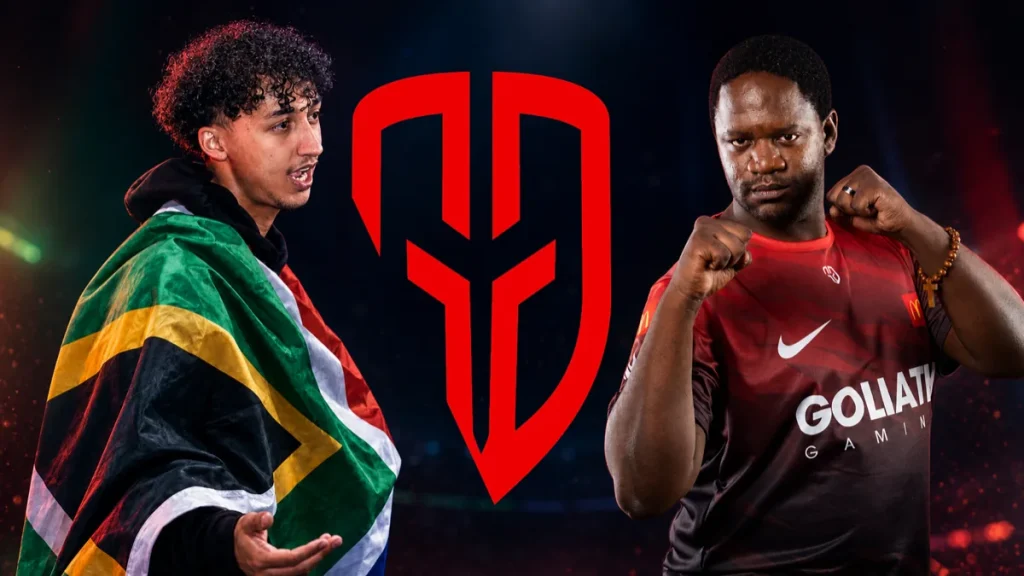Goliath Gaming captains Zaid April and JabhiM Mabuza ahead of their 2026 international esports appearances