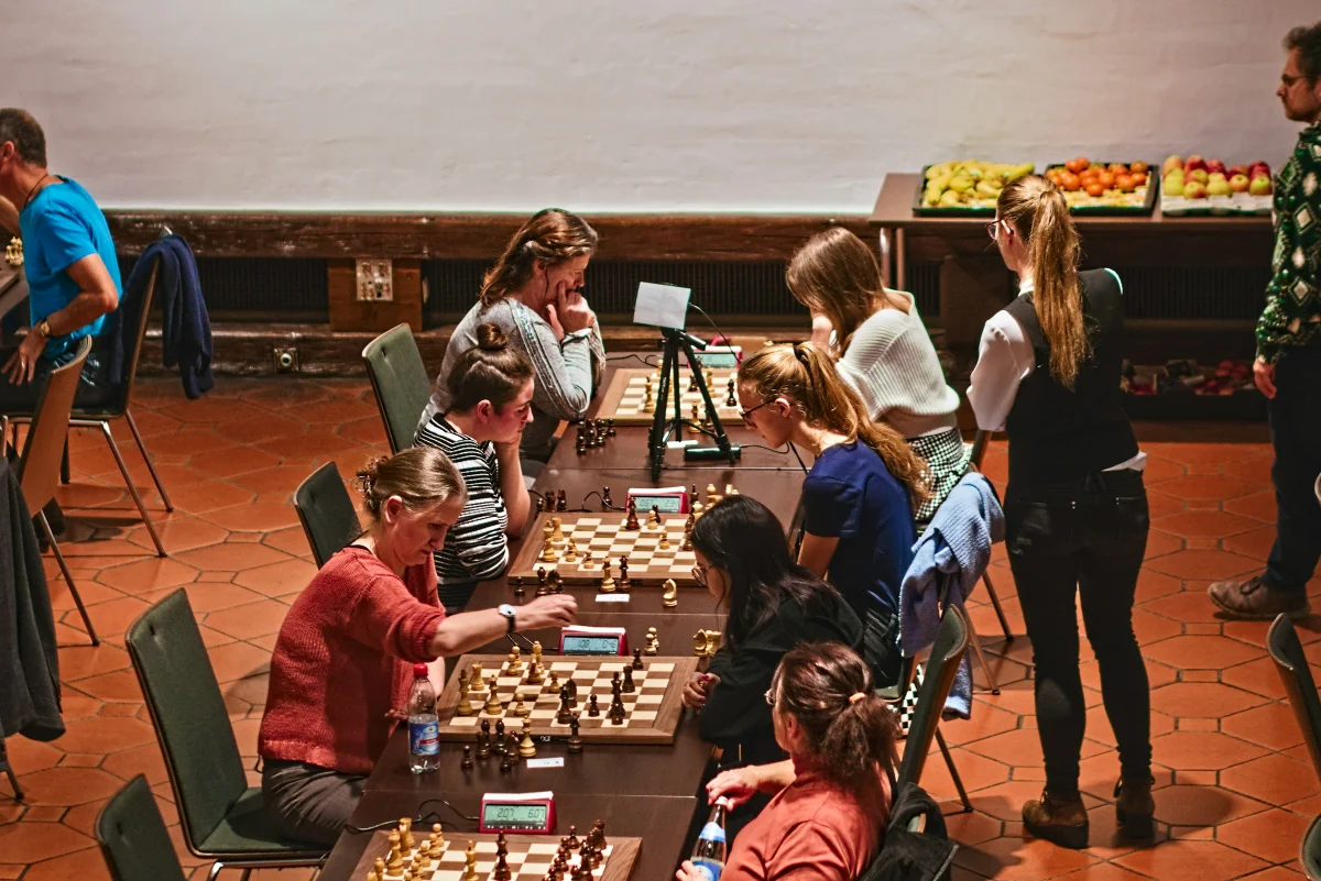 High-resolution chess tournament photograph for Mettlestate Chess Battlegrounds